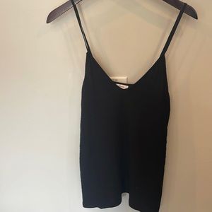 Zara black waffle cami top